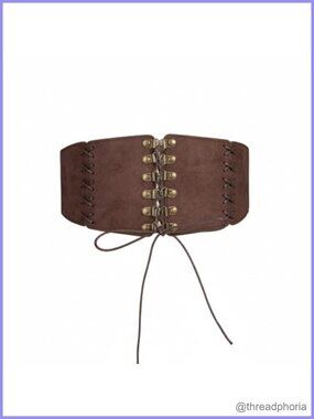 Wide Lace-Up Corset Belt Elastic Waist Cincher Steampunk Goth